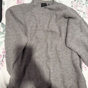 Gray Cable Knit Sweater
